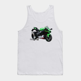 Ninja ZX10R Bike Illustration Tank Top